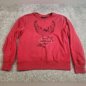 Harley-Davidson Sweatshirt womens Size Large Red  Crewneck